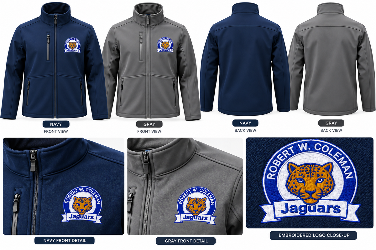 Robert W. Coleman Jaguars Staff Embroidered Softshell Jacket LaserCraft Design Studios