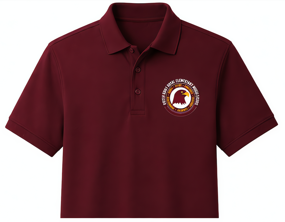 Mount Royal Elementary/Middle School Logo Polo Shirt Lasercraft Design