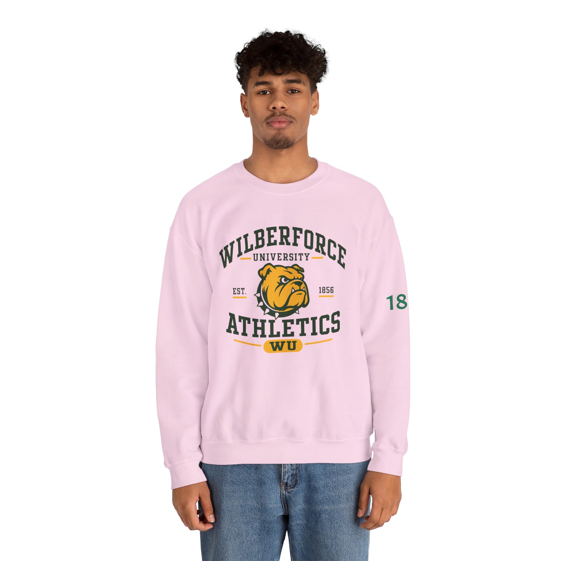 Wilberforce University Athletics Crewneck Sweatshirt — Bulldog Collegiate Pullover Printify