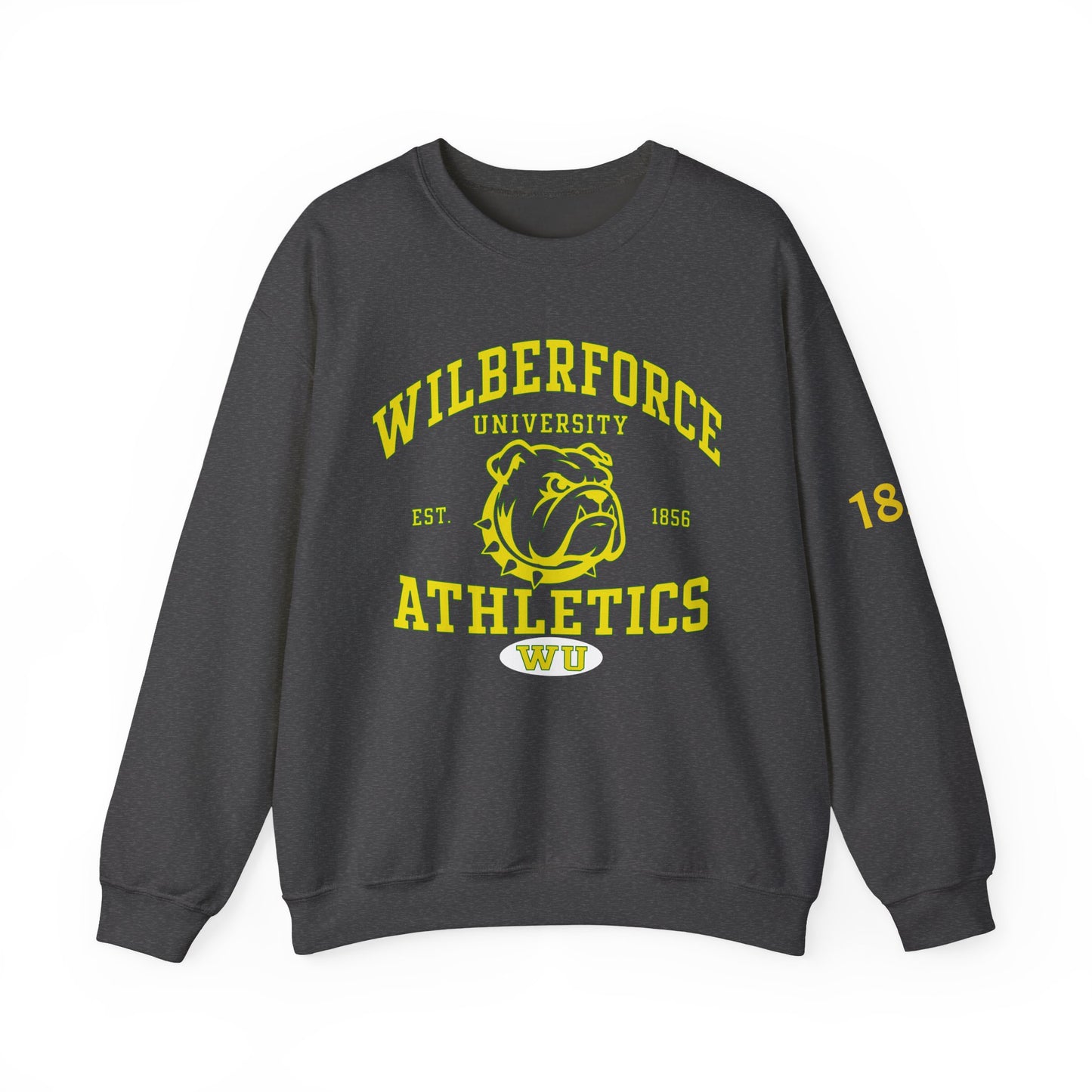 Wilberforce University Athletics Crewneck Sweatshirt — Bulldog Collegiate Pullover Printify
