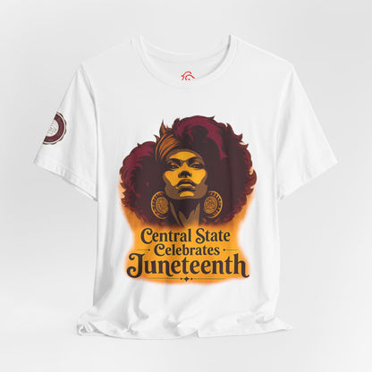 Juneteenth Celebration T-Shirt — "Central State Celebrates Juneteenth" Retro Afro Pride Tee