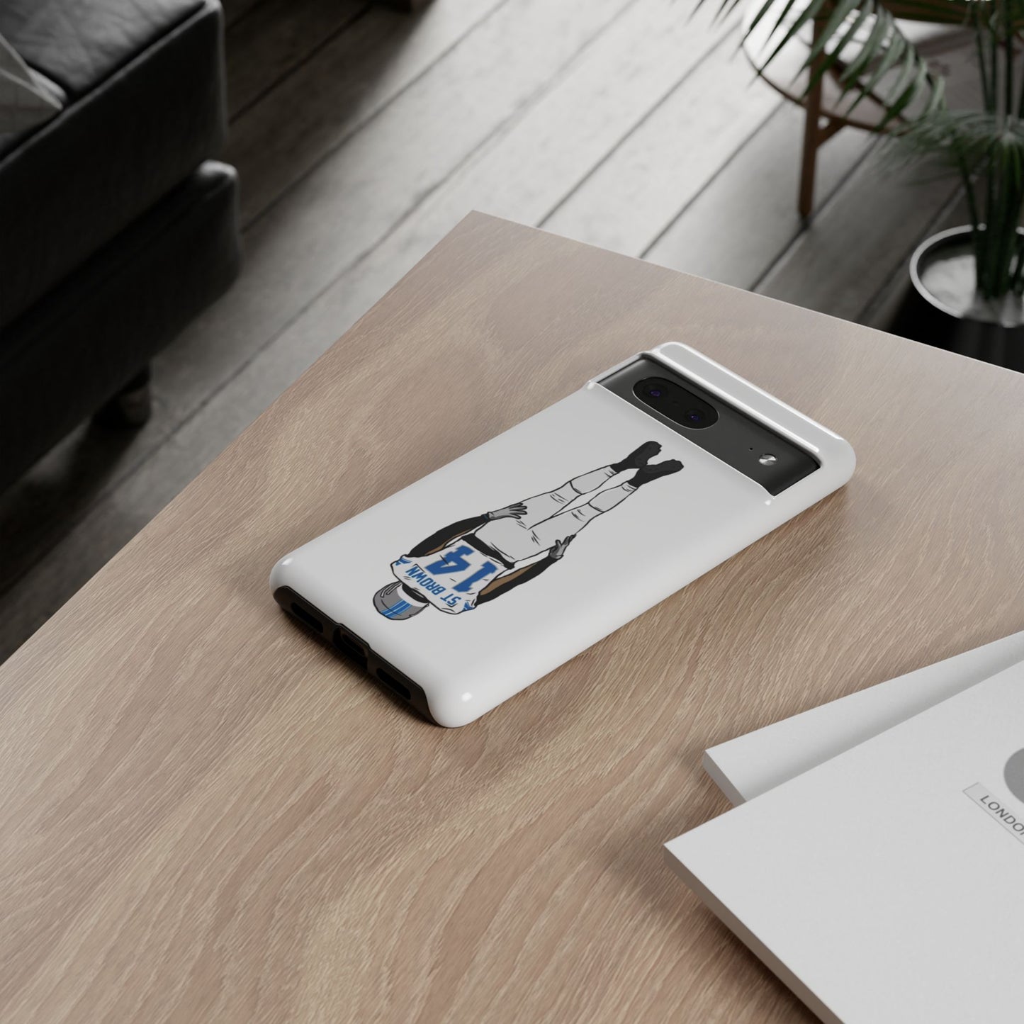 Android! Amon Ra St. Brown Lions Phone Case: Tough Cases with Bold Player Graphic