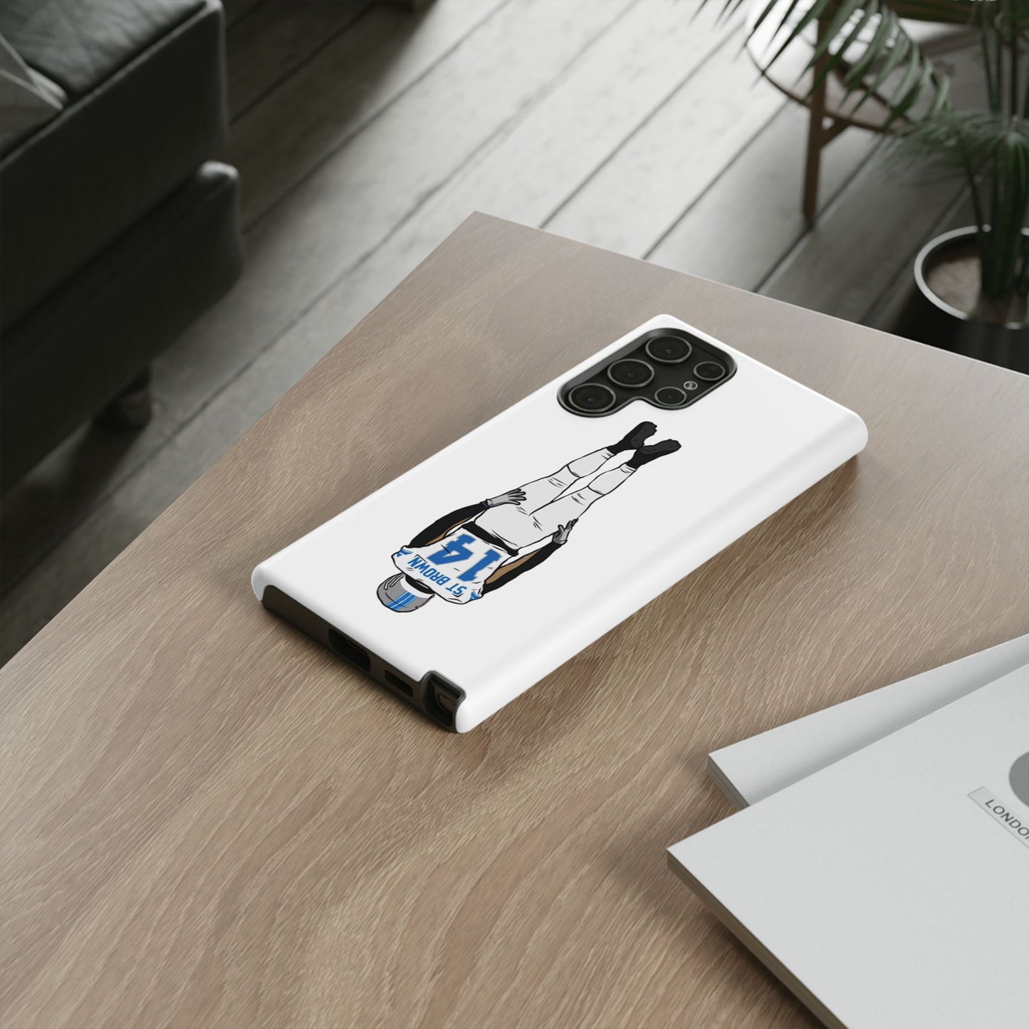 Android! Amon Ra St. Brown Lions Phone Case: Tough Cases with Bold Player Graphic