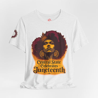 Juneteenth Celebration T-Shirt — "Central State Celebrates Juneteenth" Retro Afro Pride Tee