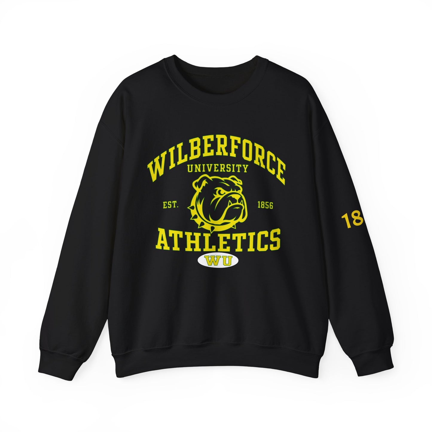 Wilberforce University Athletics Crewneck Sweatshirt — Bulldog Collegiate Pullover Printify
