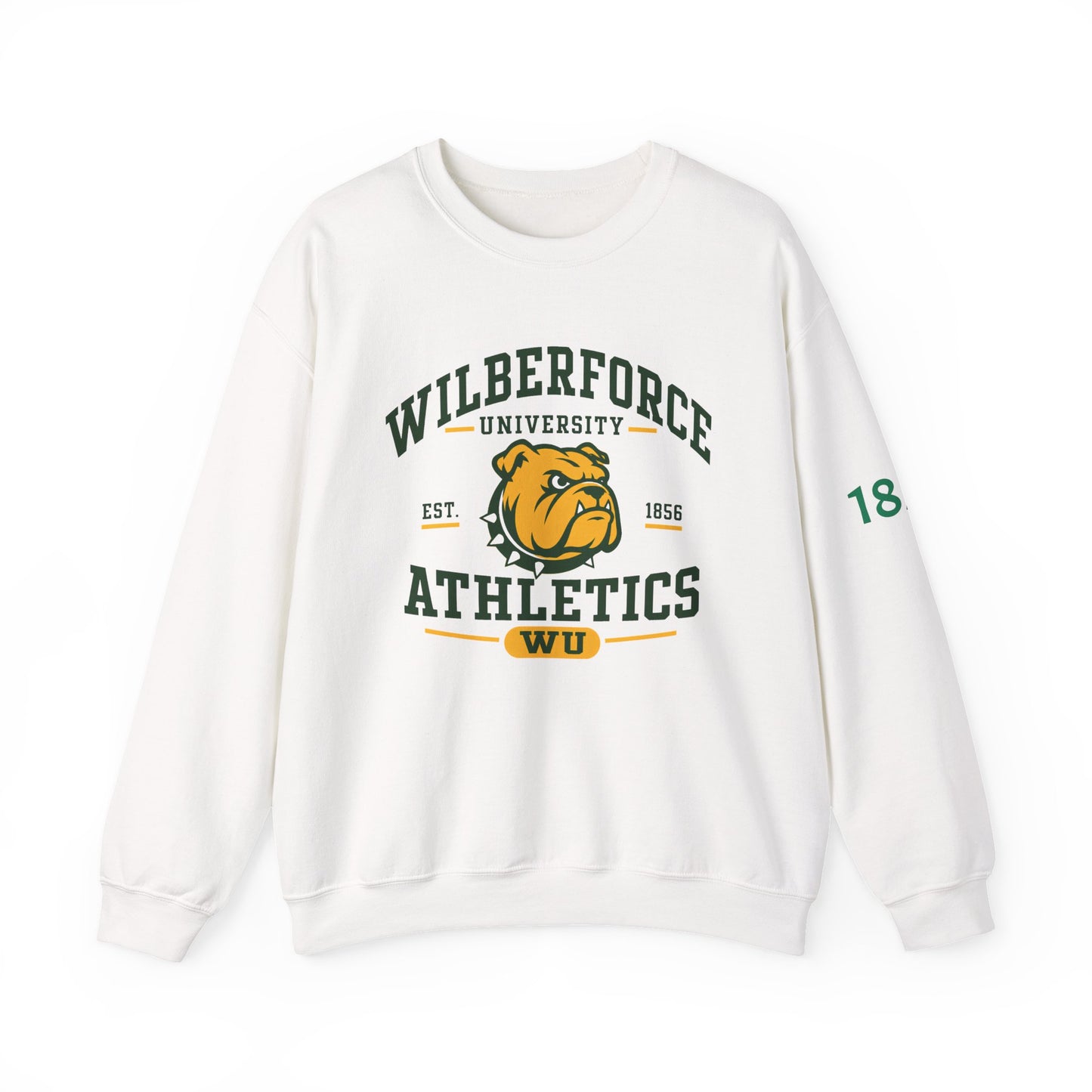 Wilberforce University Athletics Crewneck Sweatshirt — Bulldog Collegiate Pullover Printify