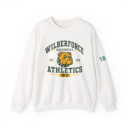 Wilberforce University Athletics Crewneck Sweatshirt — Bulldog Collegiate Pullover Printify