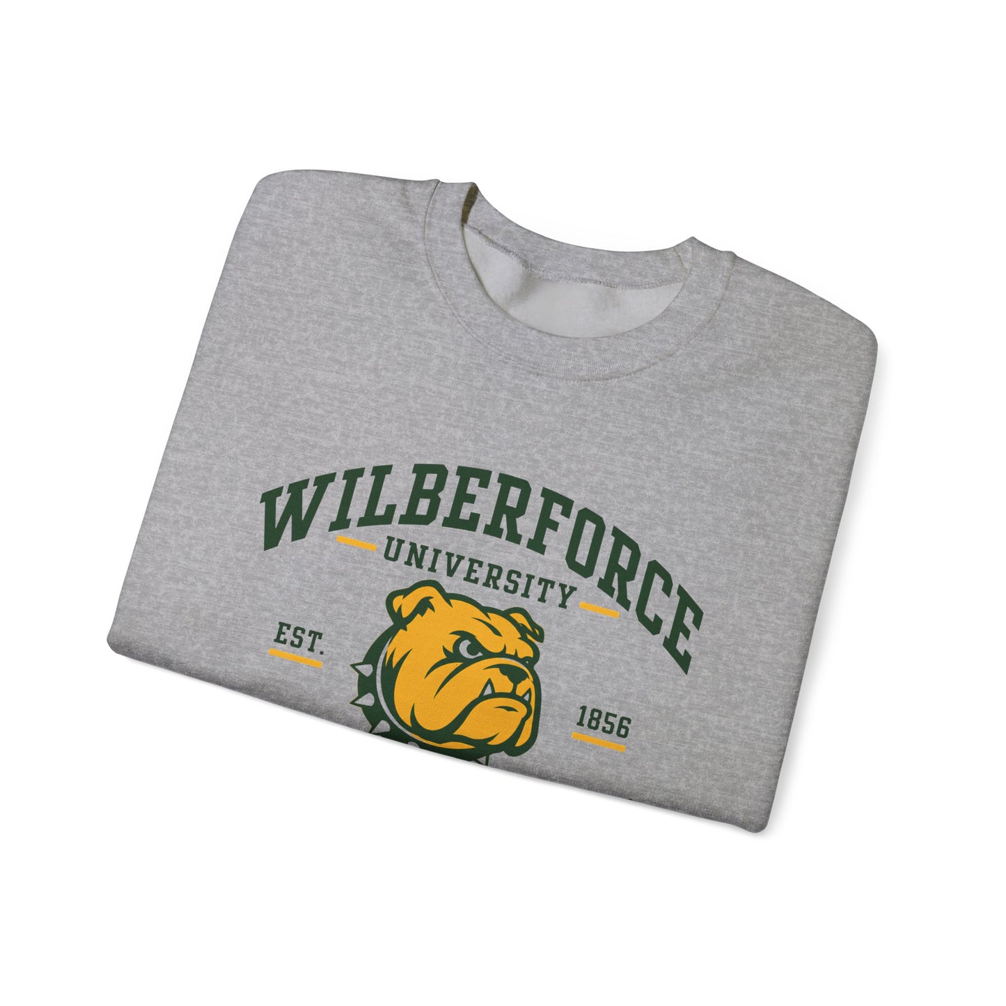Wilberforce University Athletics Crewneck Sweatshirt — Bulldog Collegiate Pullover Printify
