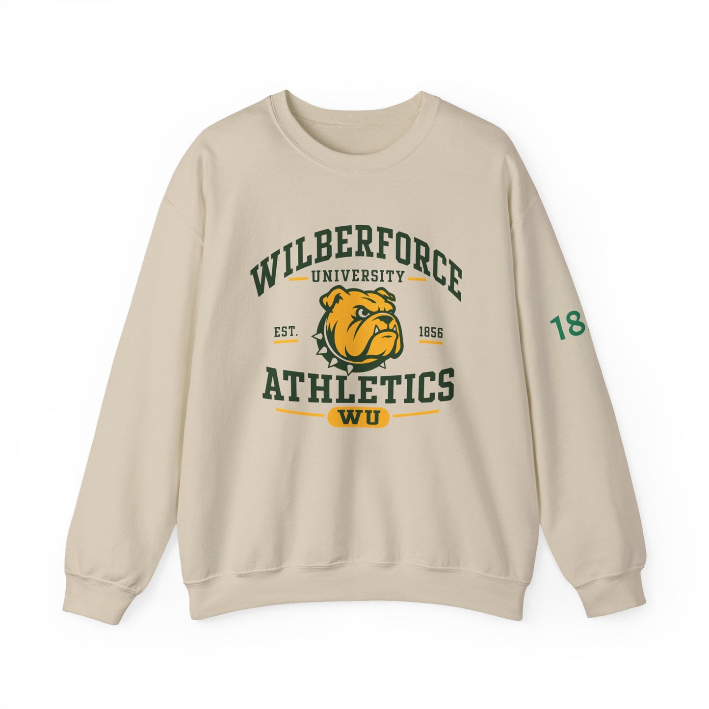 Wilberforce University Athletics Crewneck Sweatshirt — Bulldog Collegiate Pullover Printify