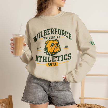 Wilberforce University Athletics Crewneck Sweatshirt — Bulldog Collegiate Pullover Printify