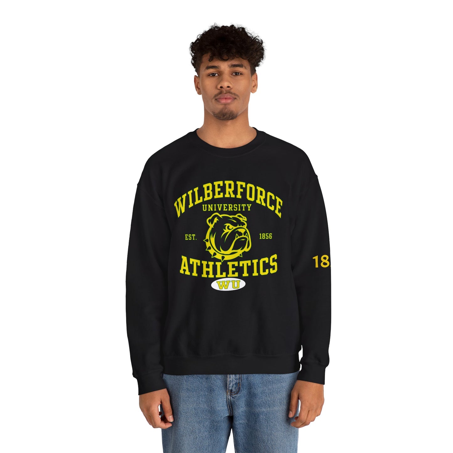 Wilberforce University Athletics Crewneck Sweatshirt — Bulldog Collegiate Pullover Printify