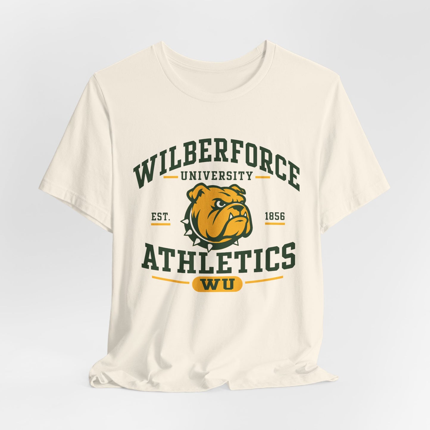 Wilberforce University Athletics T-Shirt — Bulldogs Logo College Tee Printify