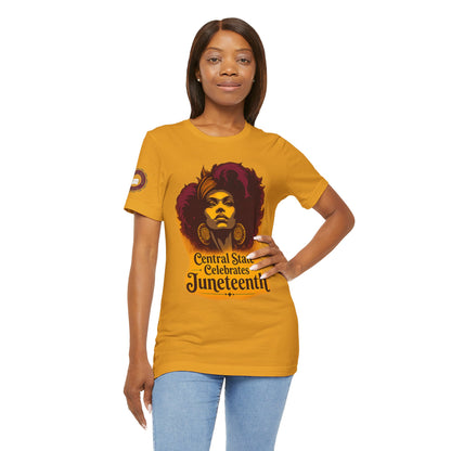 Juneteenth Celebration T-Shirt — "Central State Celebrates Juneteenth" Retro Afro Pride Tee