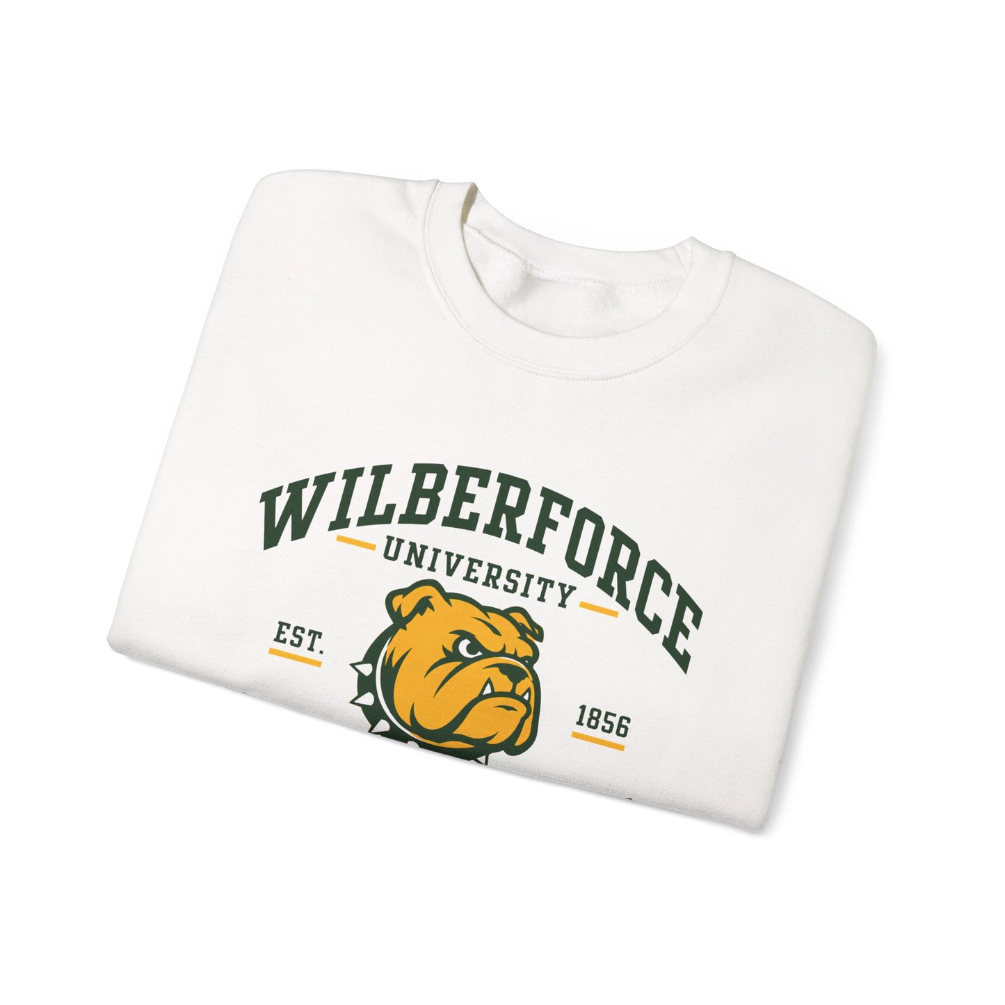 Wilberforce University Athletics Crewneck Sweatshirt — Bulldog Collegiate Pullover Printify