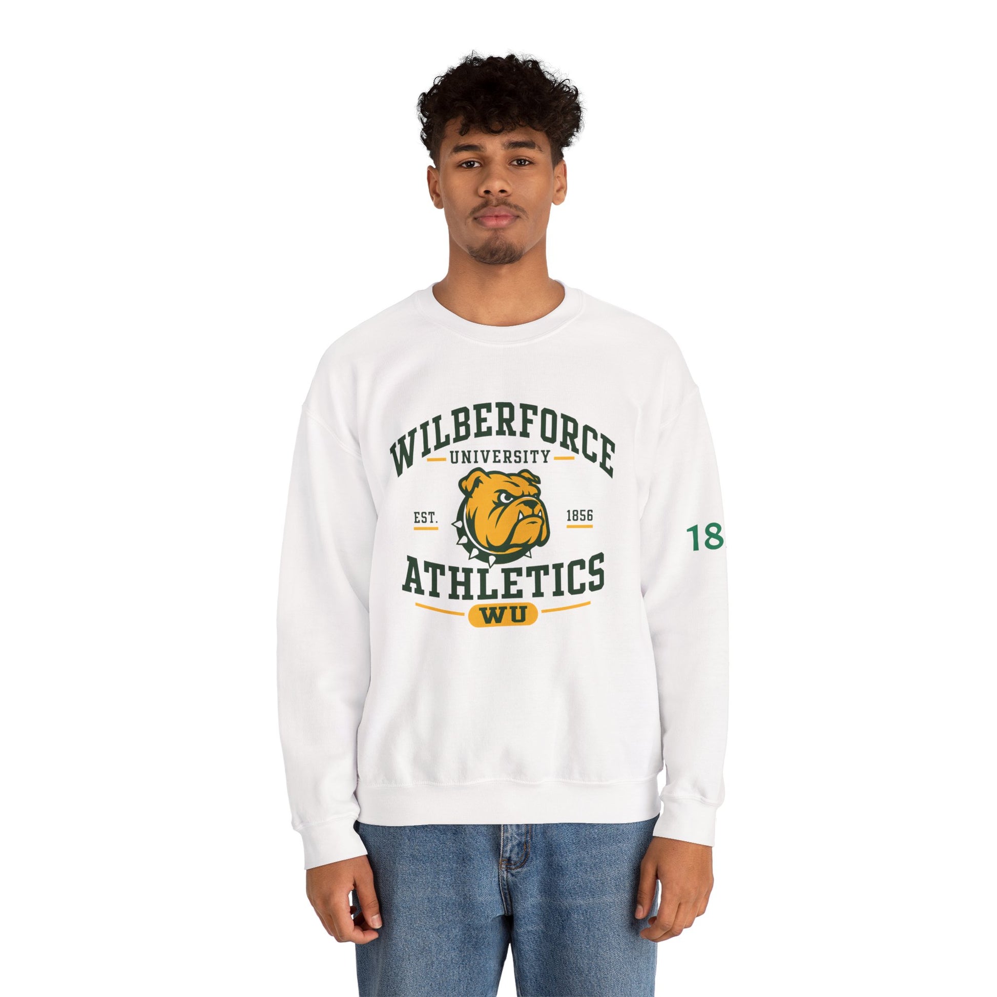Wilberforce University Athletics Crewneck Sweatshirt — Bulldog Collegiate Pullover Printify