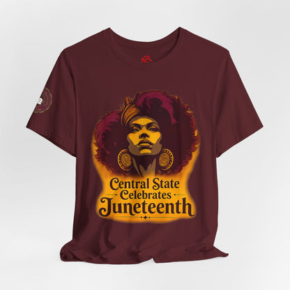 Juneteenth Celebration T-Shirt — "Central State Celebrates Juneteenth" Retro Afro Pride Tee