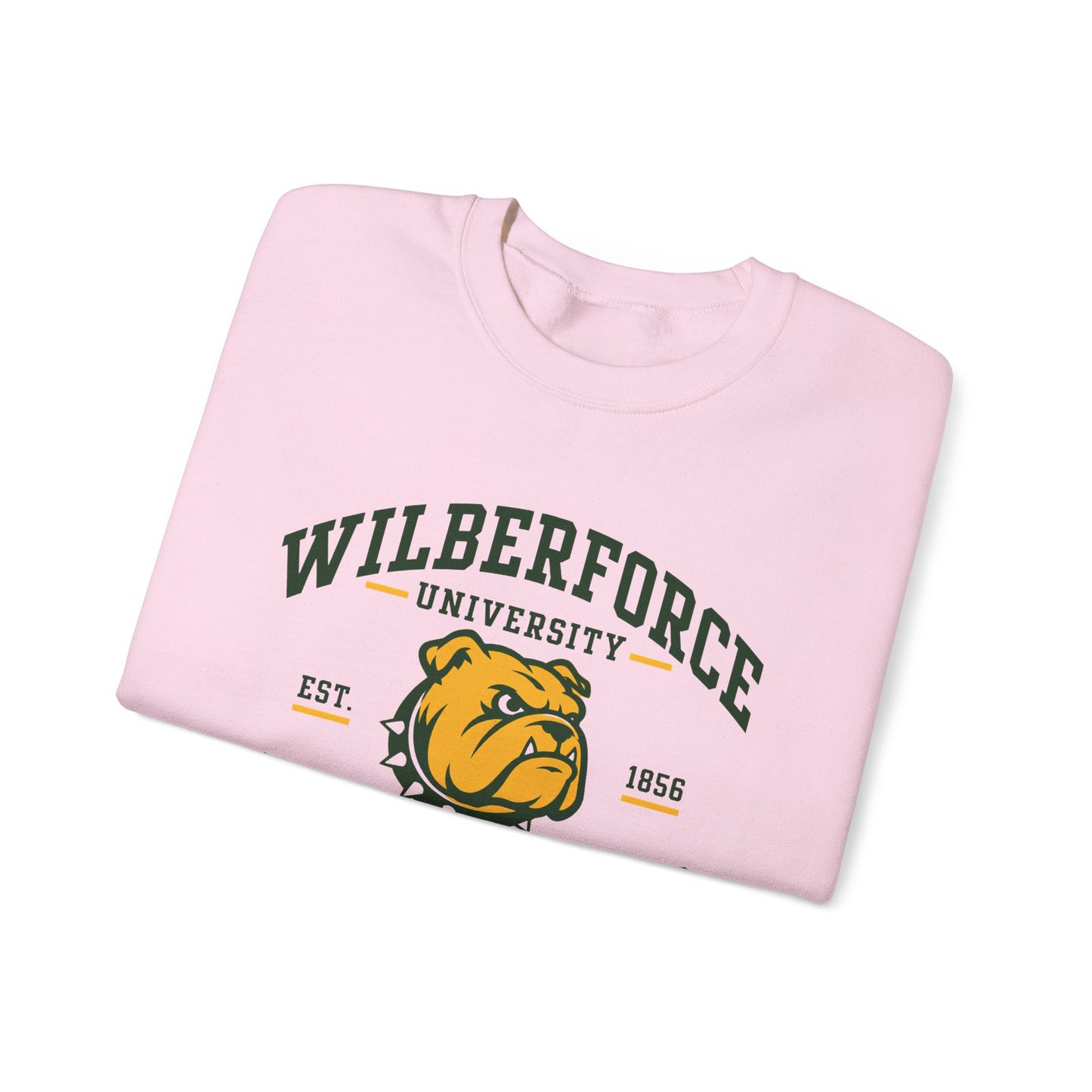 Wilberforce University Athletics Crewneck Sweatshirt — Bulldog Collegiate Pullover Printify