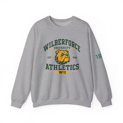 Wilberforce University Athletics Crewneck Sweatshirt — Bulldog Collegiate Pullover Printify