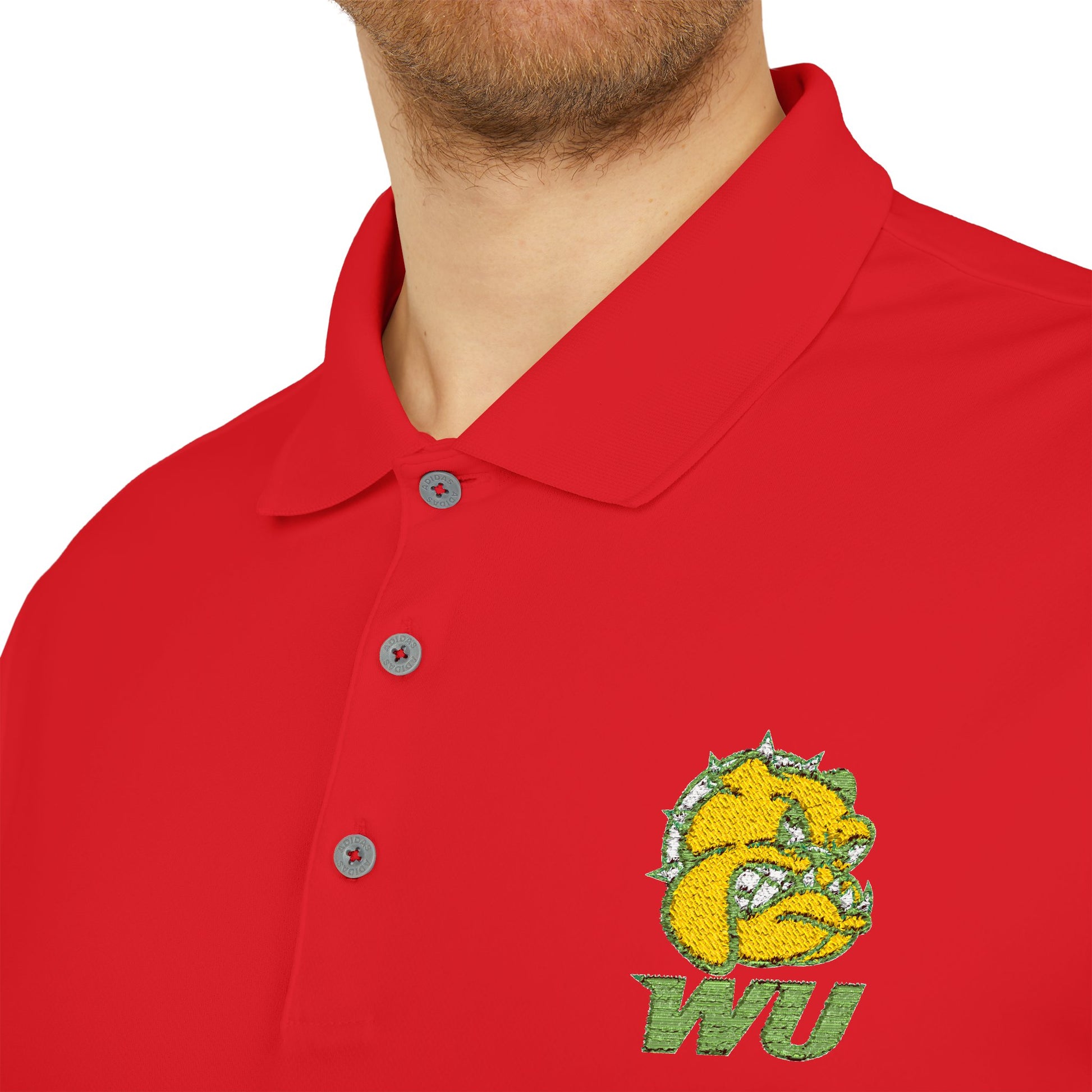 WU Bulldog Logo Polo Shirt — Embroidered College Team Performance Polo Printify