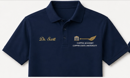 Coppin Academy Personalized Cotton Polo Lasercraft Design