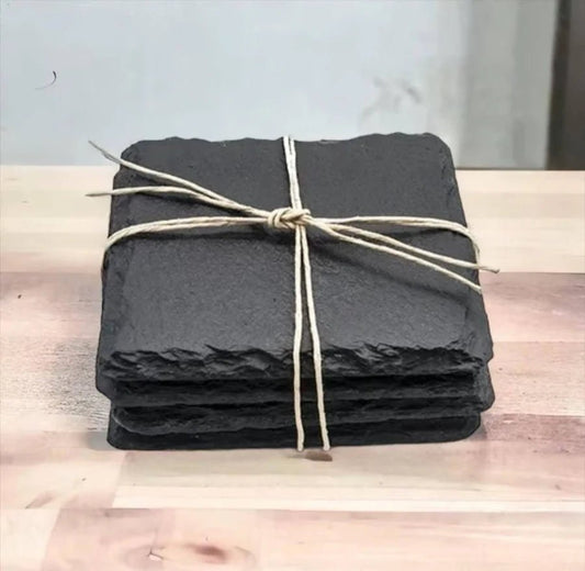 Black Slate Coaster - Pack of 4 - Lasercraft Design