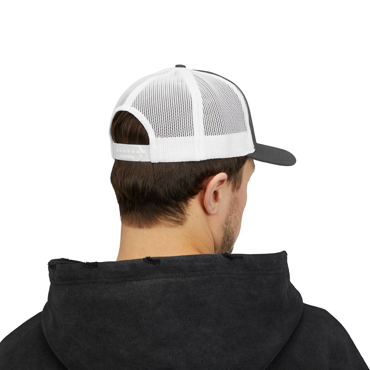 DEM Logo Snapback Trucker Cap — Red Mesh Baseball Hat - Lasercraft Design