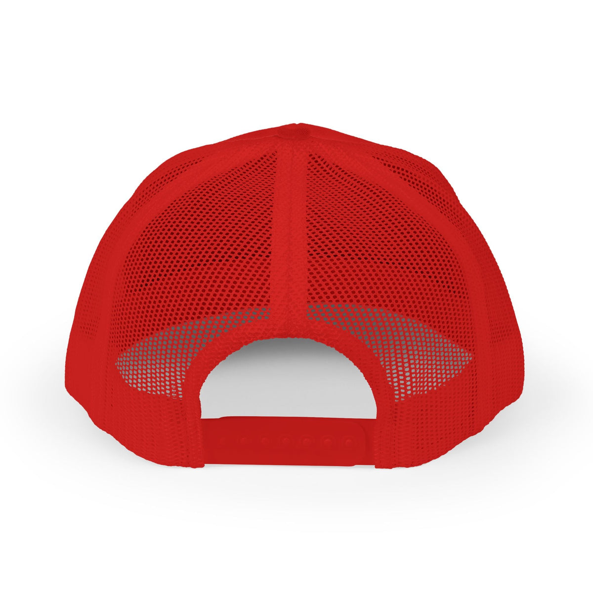 DEM Logo Snapback Trucker Cap — Red Mesh Baseball Hat - Lasercraft Design