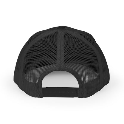 DEM Logo Snapback Trucker Cap — Red Mesh Baseball Hat - Lasercraft Design