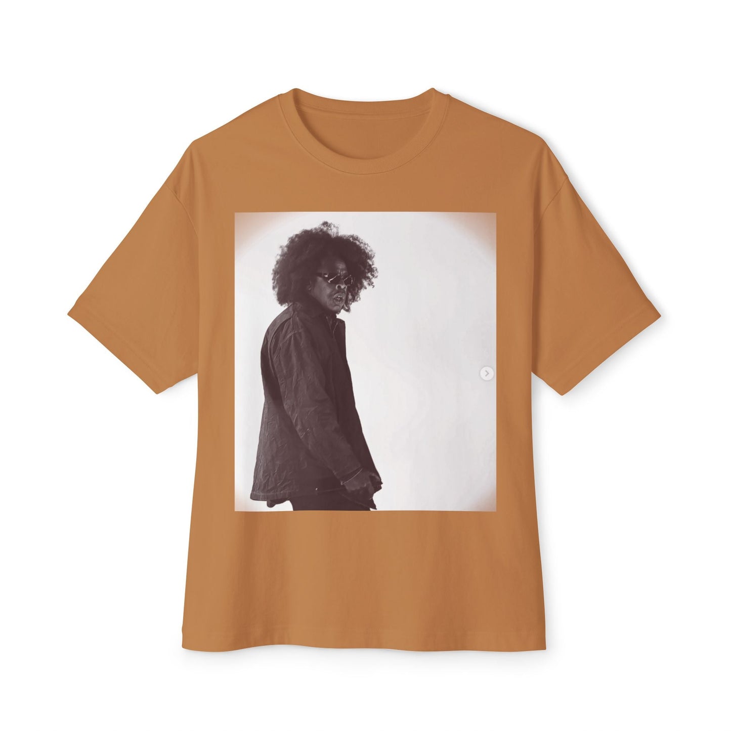 Jay - Z Roots Picnic 2026 Bella and Canvas Photo Tee - Oversized Photo Print Tee — Vintage Black & White Portrait Boxy T‑Shirt - Lasercraft Design