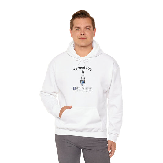 Turned UP! Detroit Takeover Hooded Sweatshirt for Comfort & Style - Lasercraft Design