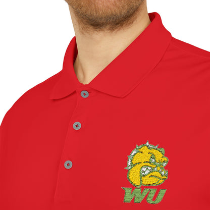 WU Bulldog Logo Polo Shirt — Embroidered College Team Performance Polo - Lasercraft Design